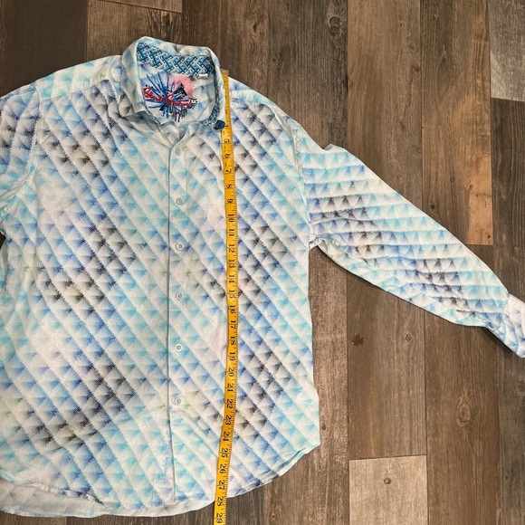 Robert Graham Abstract-Print Cotton Shirt Flip Cuff Size Medium - Picture 7 of 10